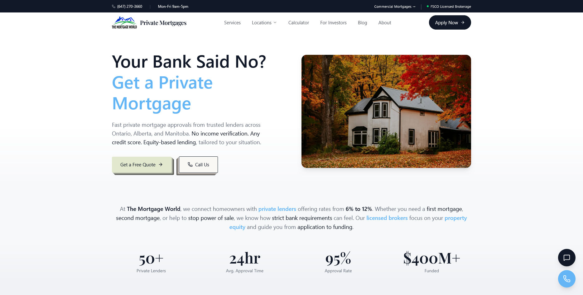 The Private Mortgages screenshot